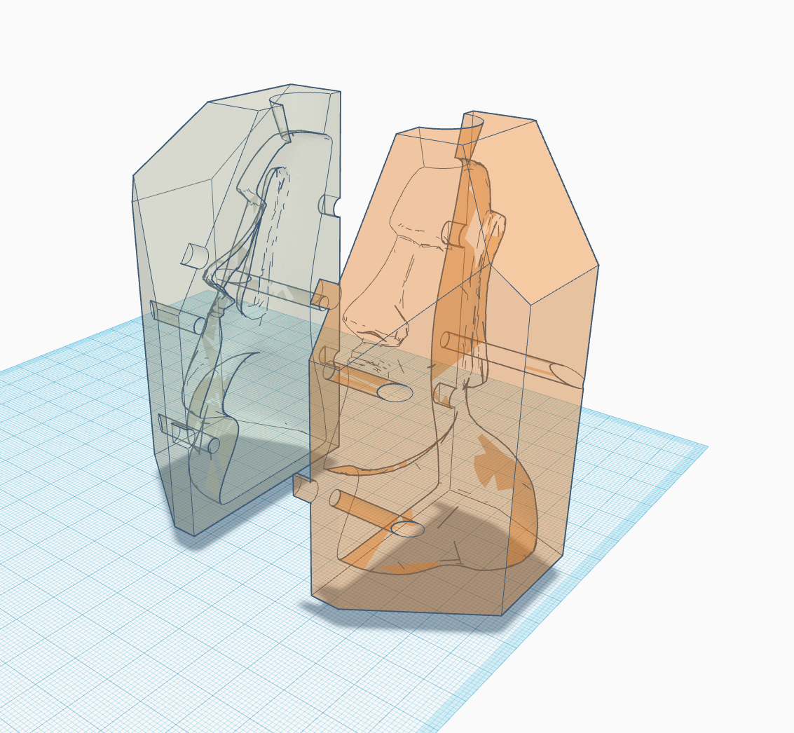 Miniatura 2 do modelo 3D Moai Candle Mold
