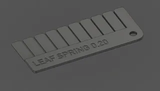 Material thickness leaf spring test 0.15 & 0.20mm
