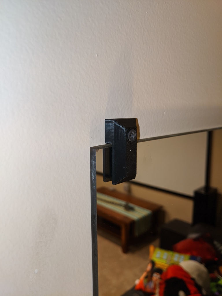 Mirror Mount Clip (6mm thick mirror) by ZedWizid Download free STL