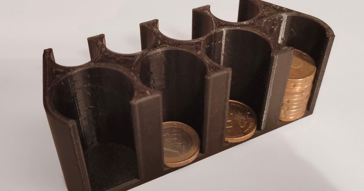 Euro coin organizer by edgar Download free STL model