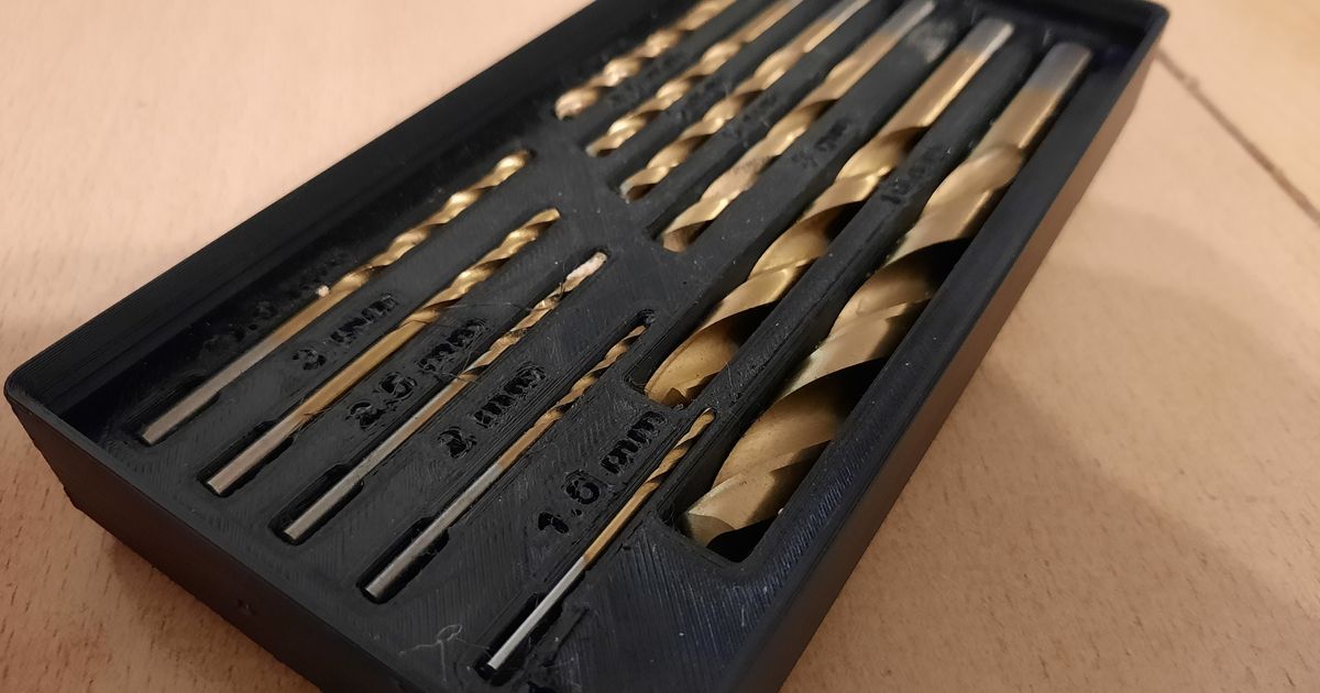 Gridfinity Drill bit holder by Franz Kranz Download free STL model