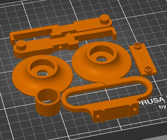 Pulley for MK3S to feed filament from heater box - 6700ZZ (10x15x4 mm) bearing remix