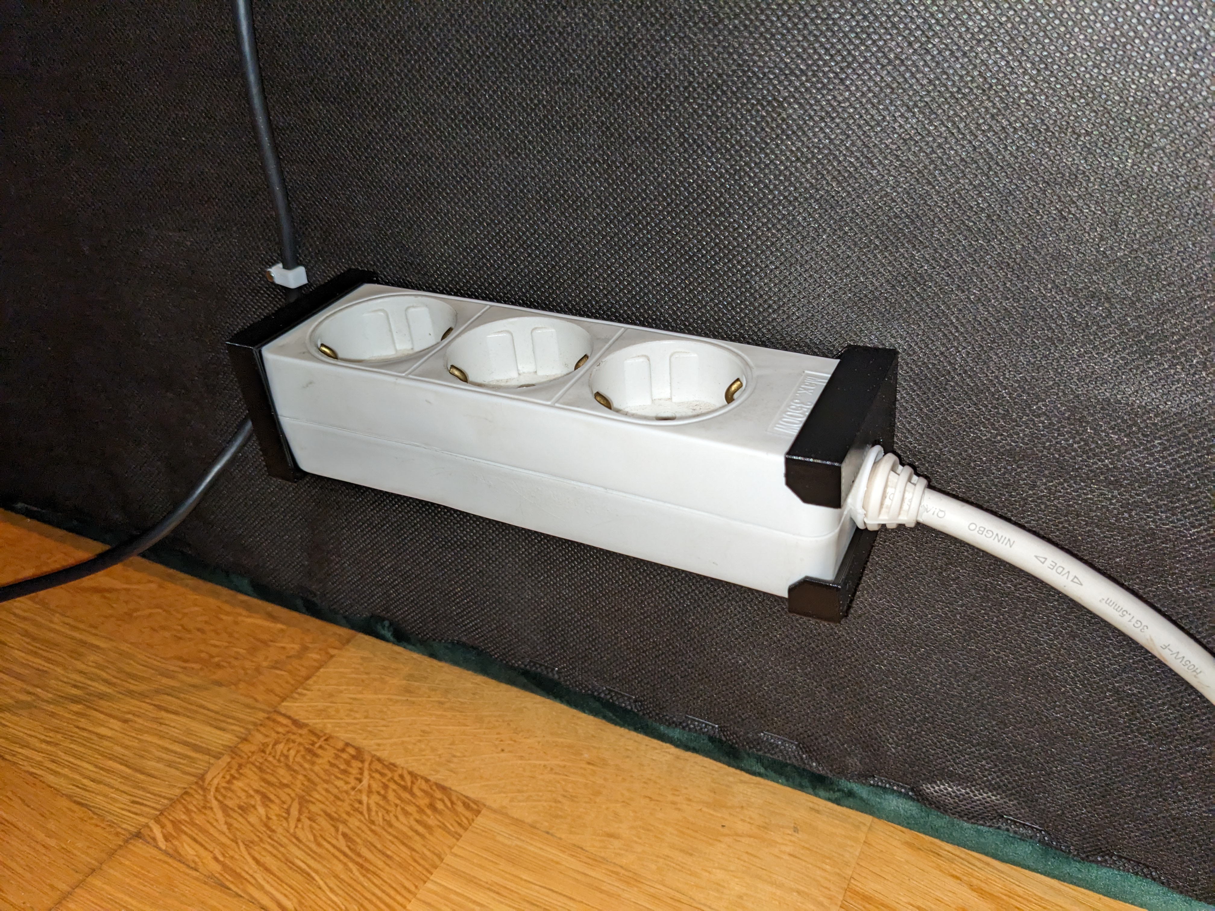 Vertical Euro Power Strip Holder