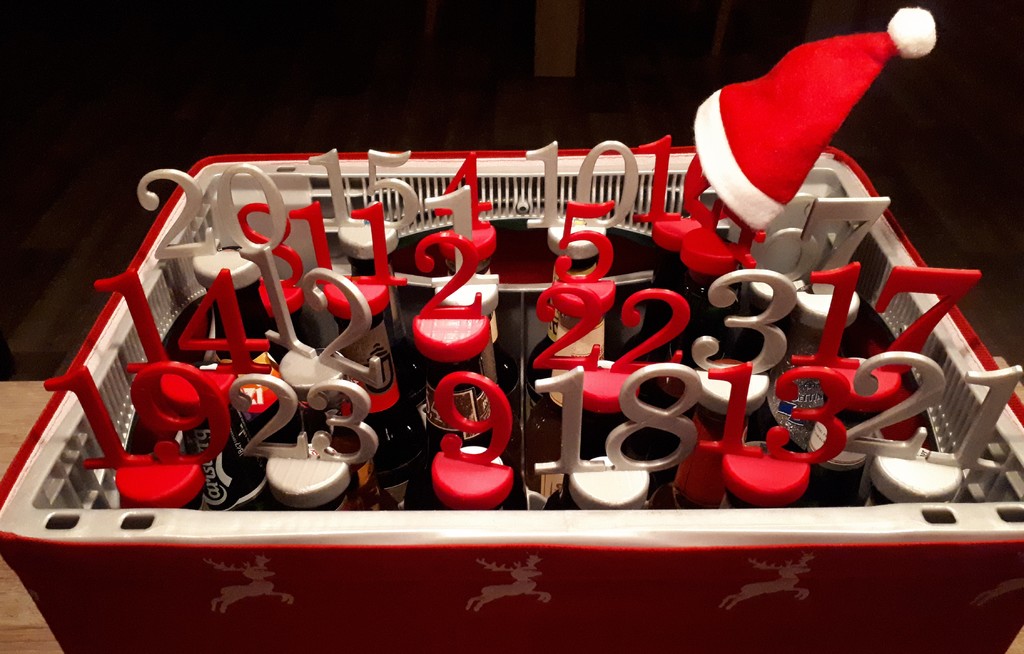 Beer bottle advent calendar