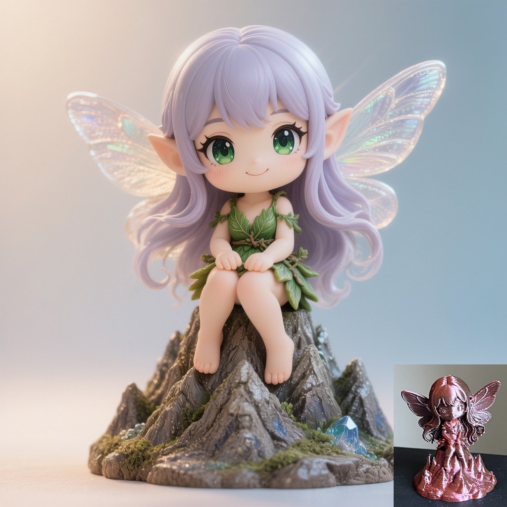 Fairy Sitting On a Rock #2