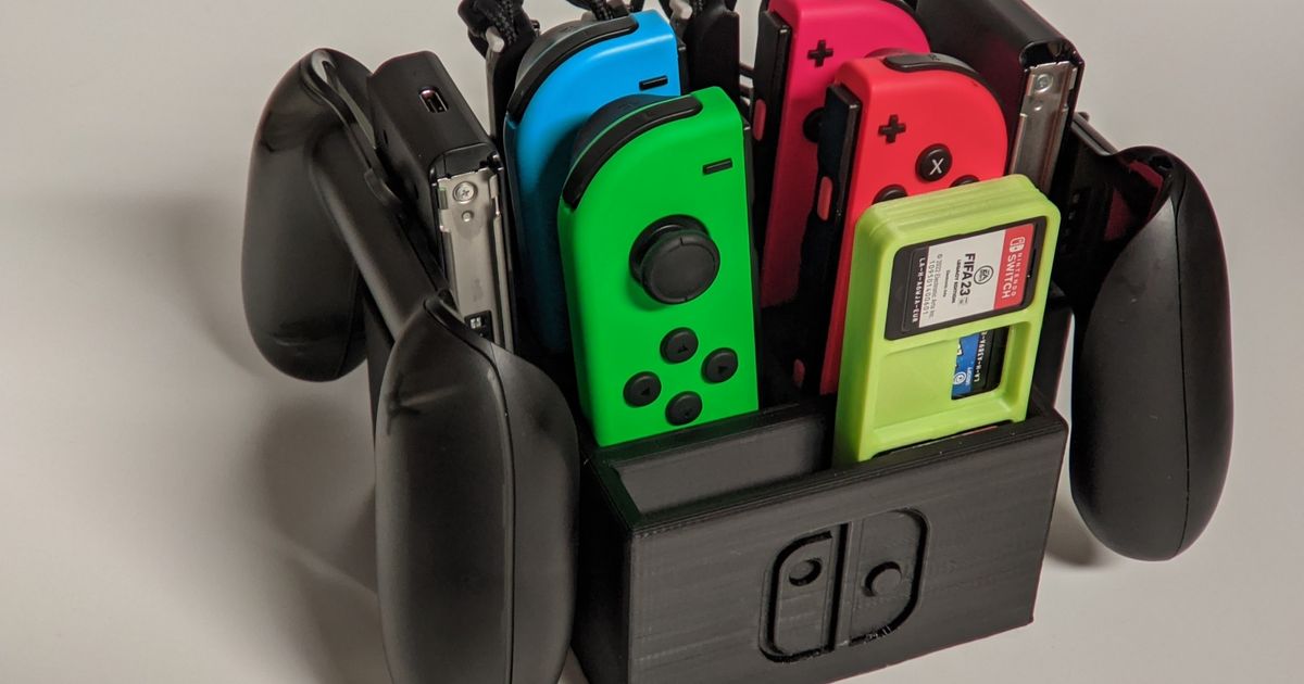 Nintendo Switch JoyCon and JoyCon Grip Holder by ahinrichs Download