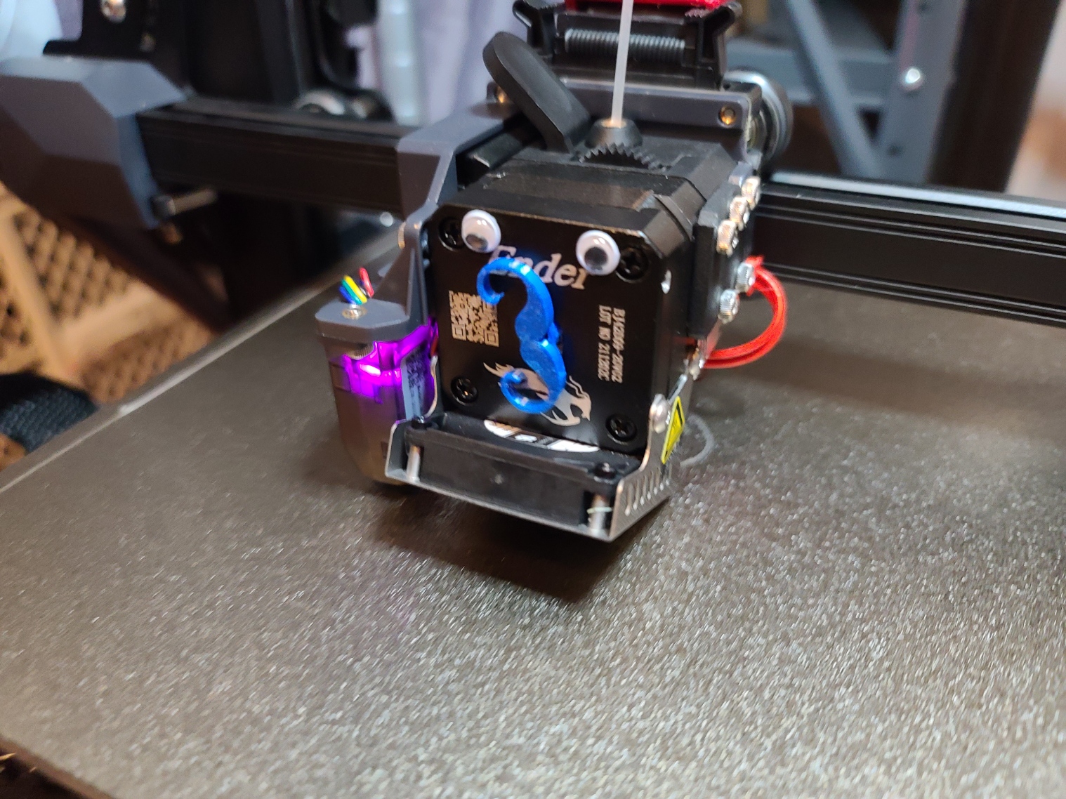 Goofy Moustache Extruder Visualizer (Ender 3 S1 Sprite)