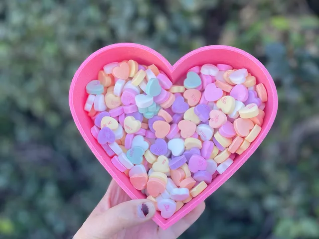 Conversation Heart Candy Dish