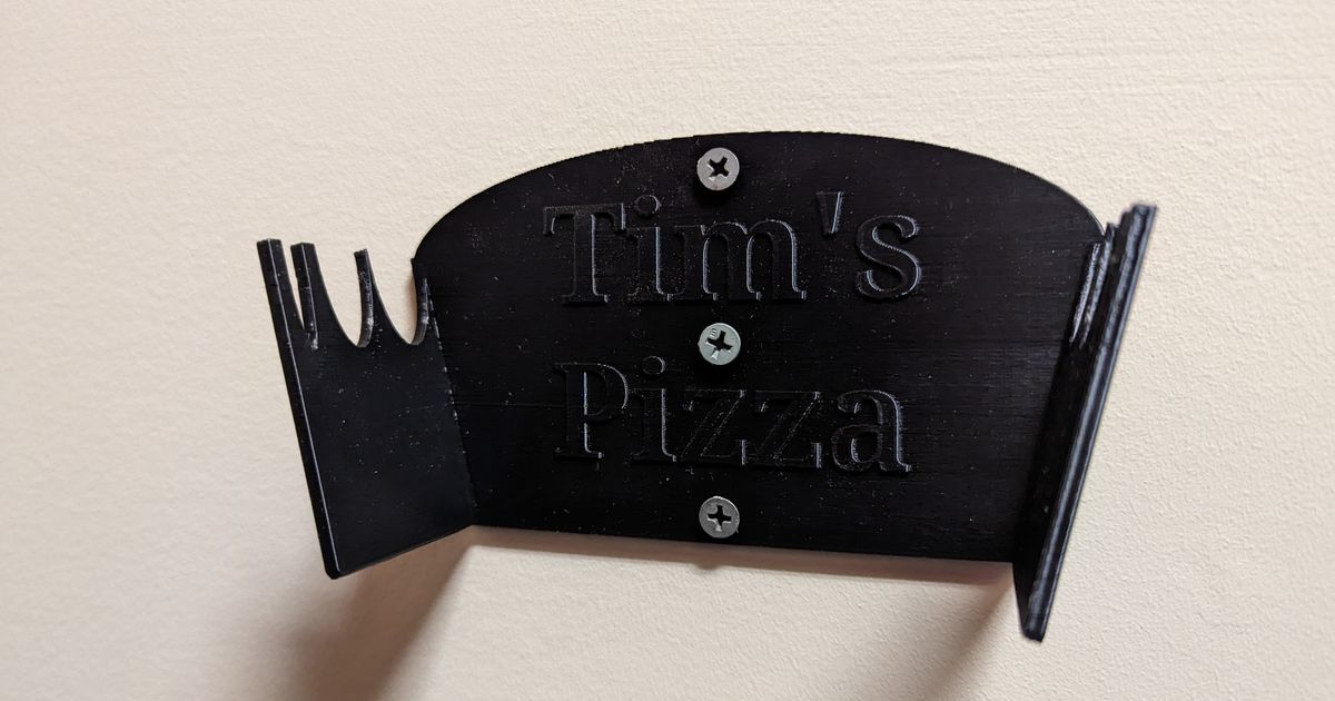 Wall mounted custom pizza peel holder by Twgiambra Download free STL