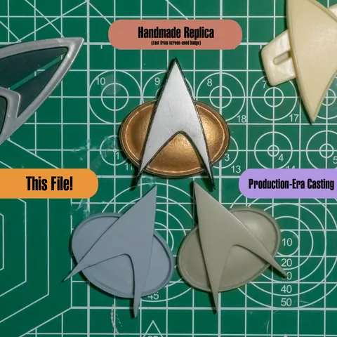 Obsessively Accurate TNG Starfleet Combadge V2 - 2360s