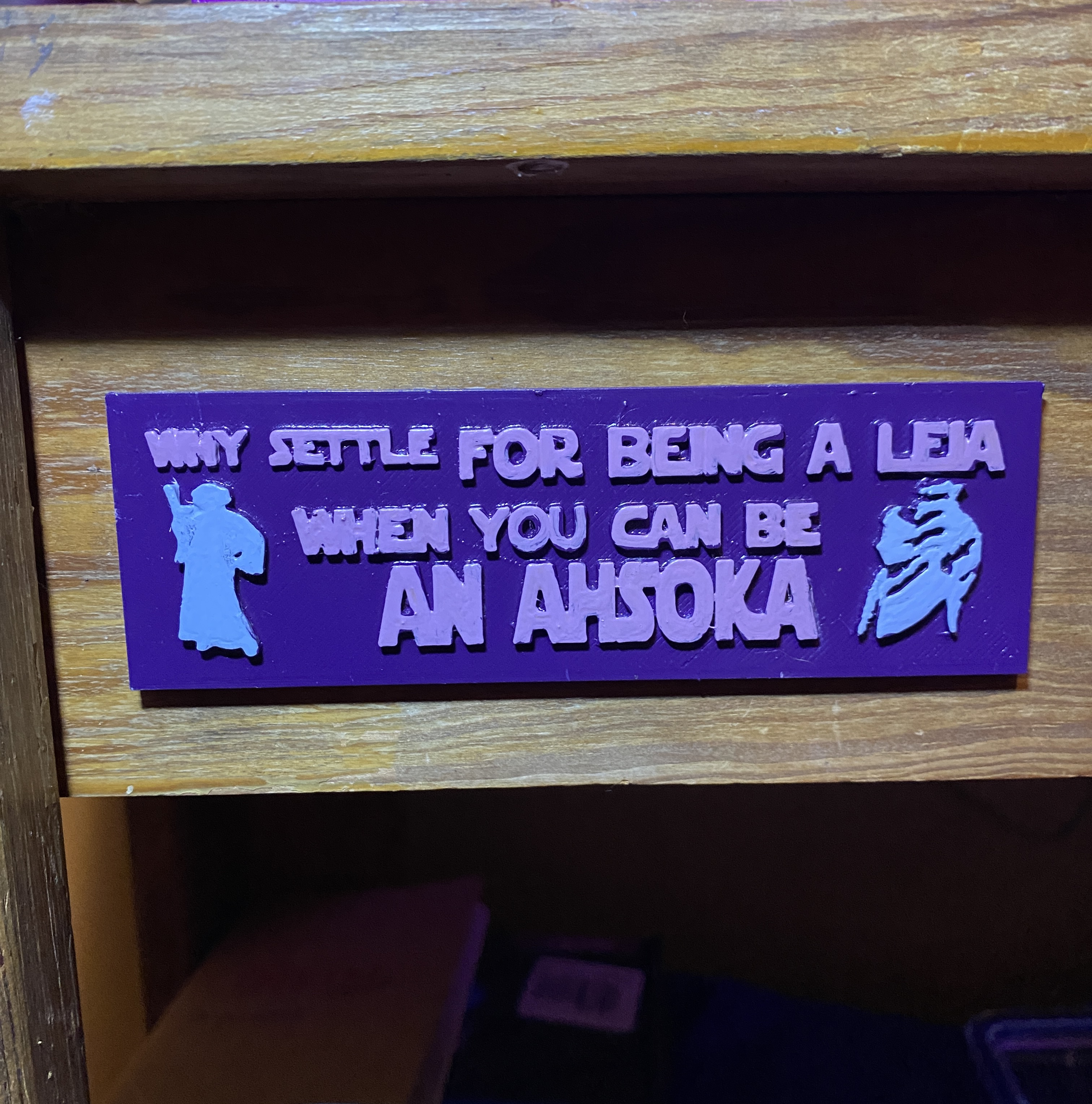Star Wars Wall Sign for Ahsoka Fans