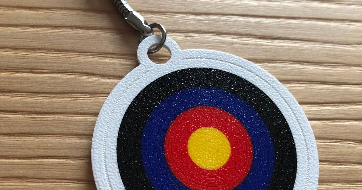 Archery target keychain (multimaterial) by Damien GOUYETTE Download