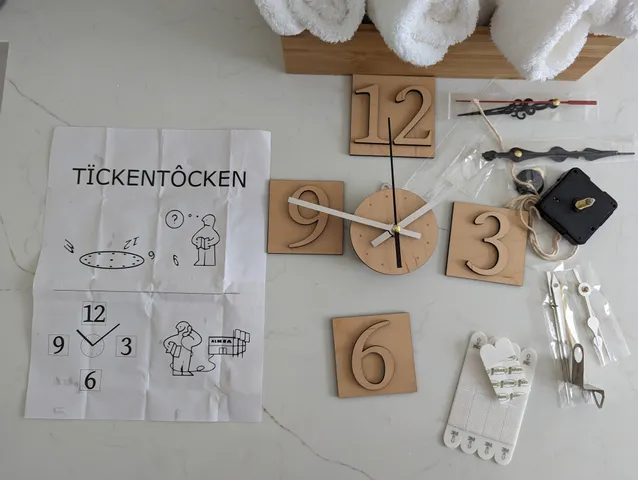 Laser-cut Frameless Wall Clock