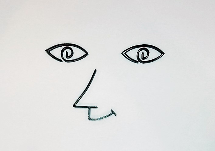 eye nose "I know" vasemode thing Wallart Ornament Sculpture Art Creative