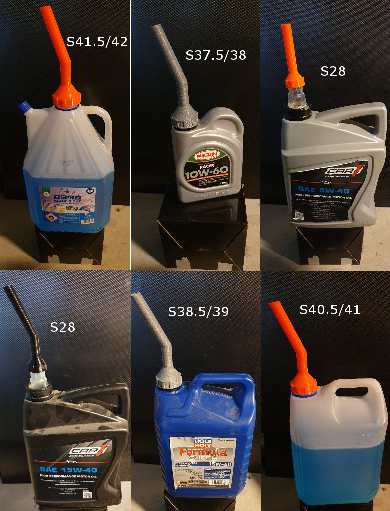 oil liquid fluid funnel with screw (thread) for cans Trichter mit