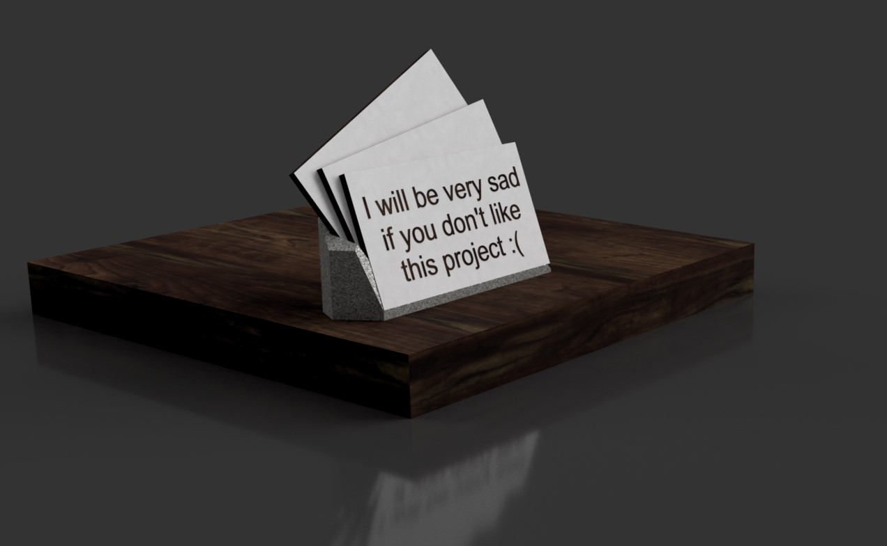 Stone modern design card stand