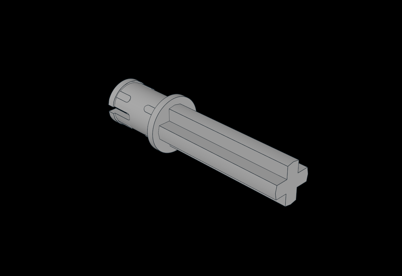 Lego Compatible (18651.dat) Technic Axle Pin Long with Friction with  2L Axle