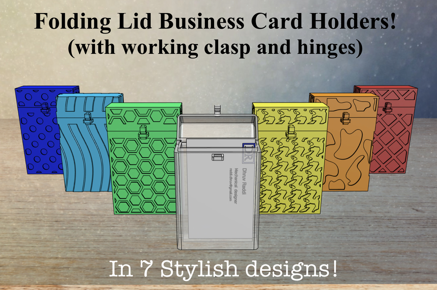 PIP Folding lid Business Card Box!