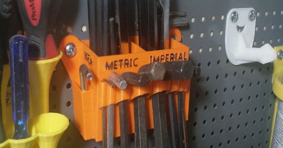 Biltema Pegboard Hex Key Holder by ippe Download free STL model