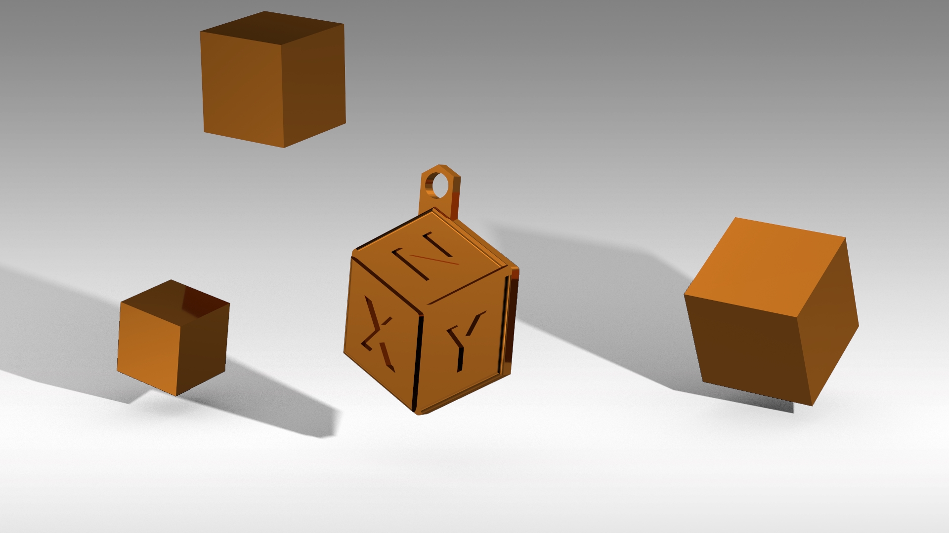 Keychain "Calibration Cube"