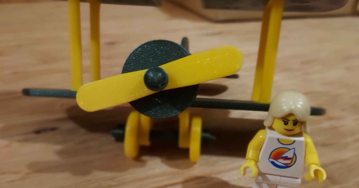 Lego Minifig Sopwith Camel-style biplane by Robert | Download free STL ...