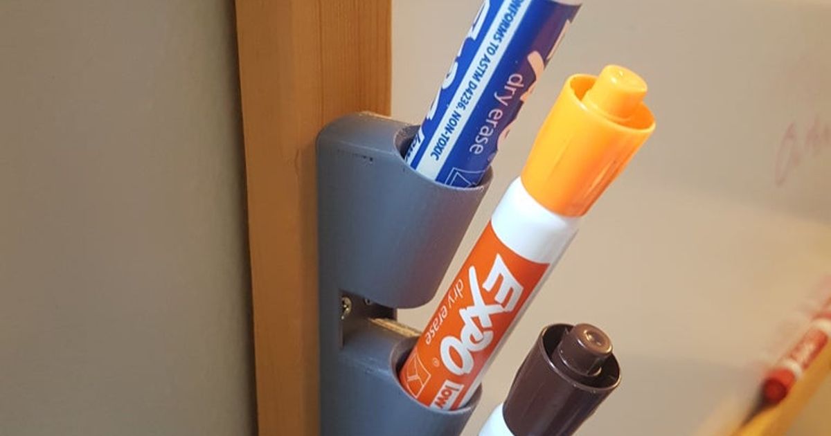 whiteboard-marker-holder-narrow-screw-mount-by-tyler-bletsch