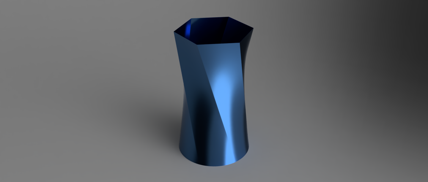 Reverse Hexagon Spiral Vase