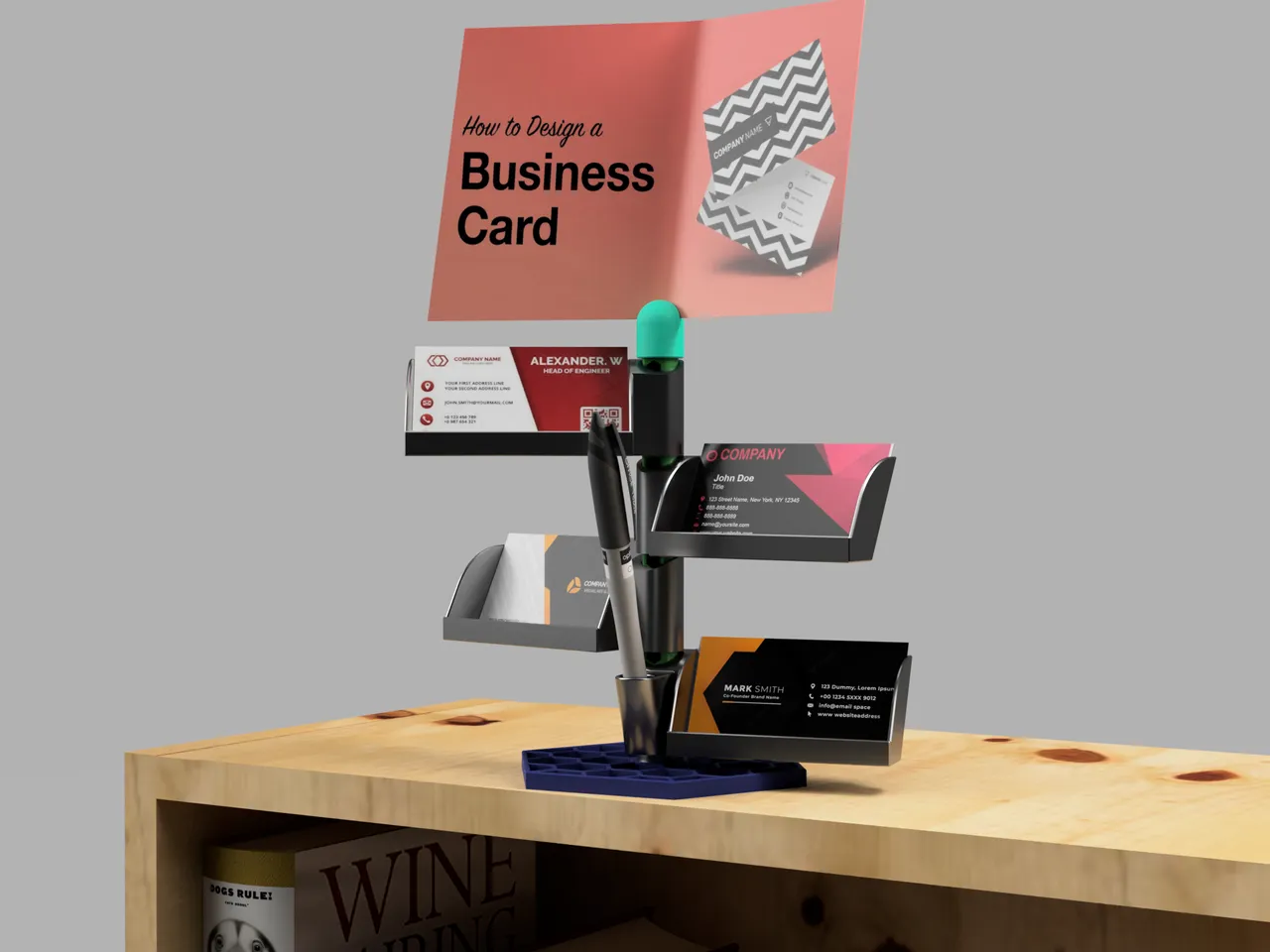 A 4 tier adjustable card holder and optional features by Joe | Download ...