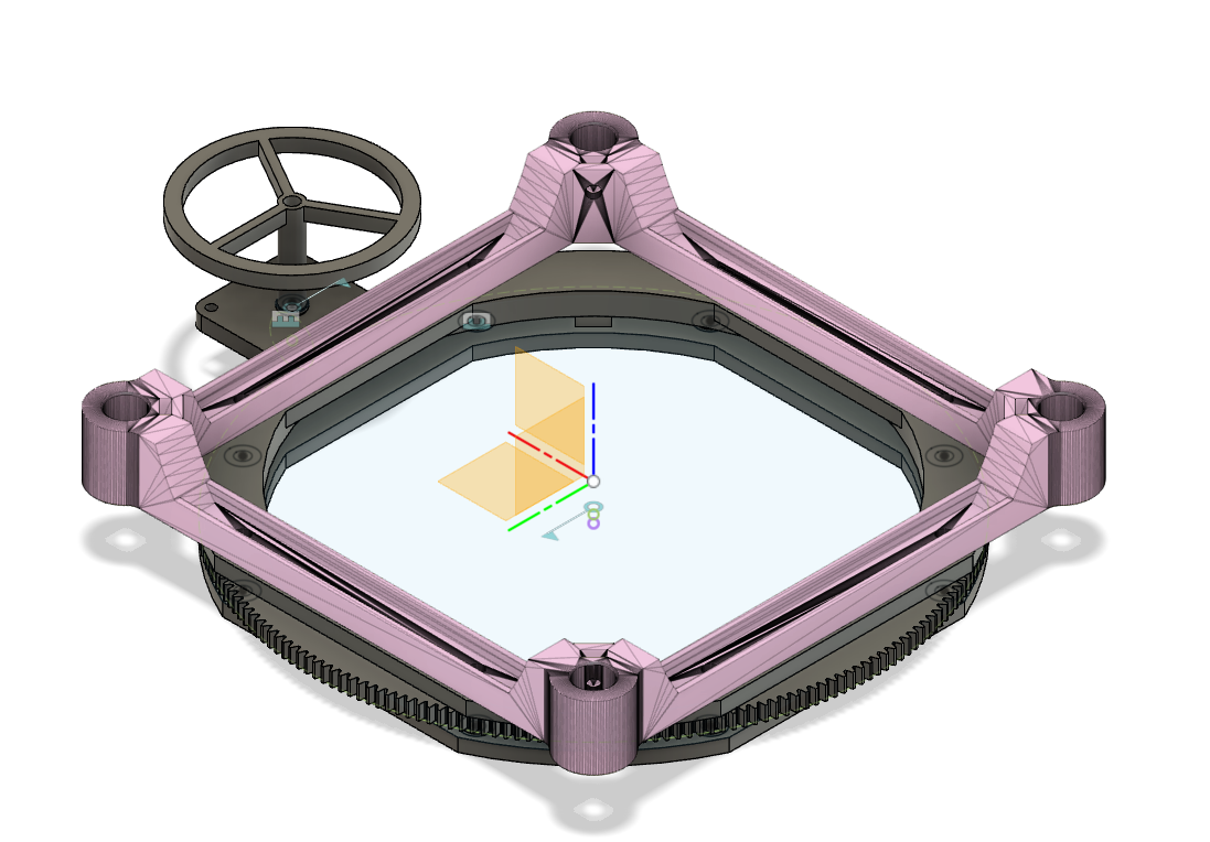 Rocker Frame Azimuth Control for Hadley Telescope (Metric)