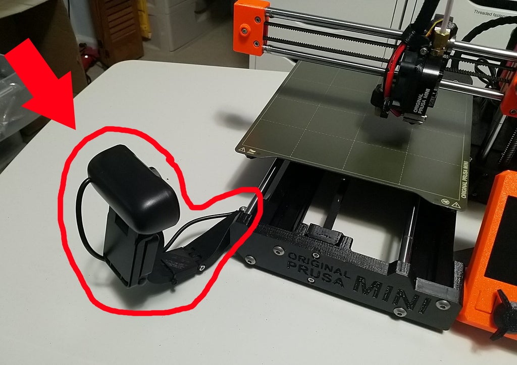 Webcam mount for Prusa Mini