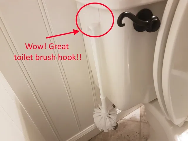 Advanced toilet brush hook