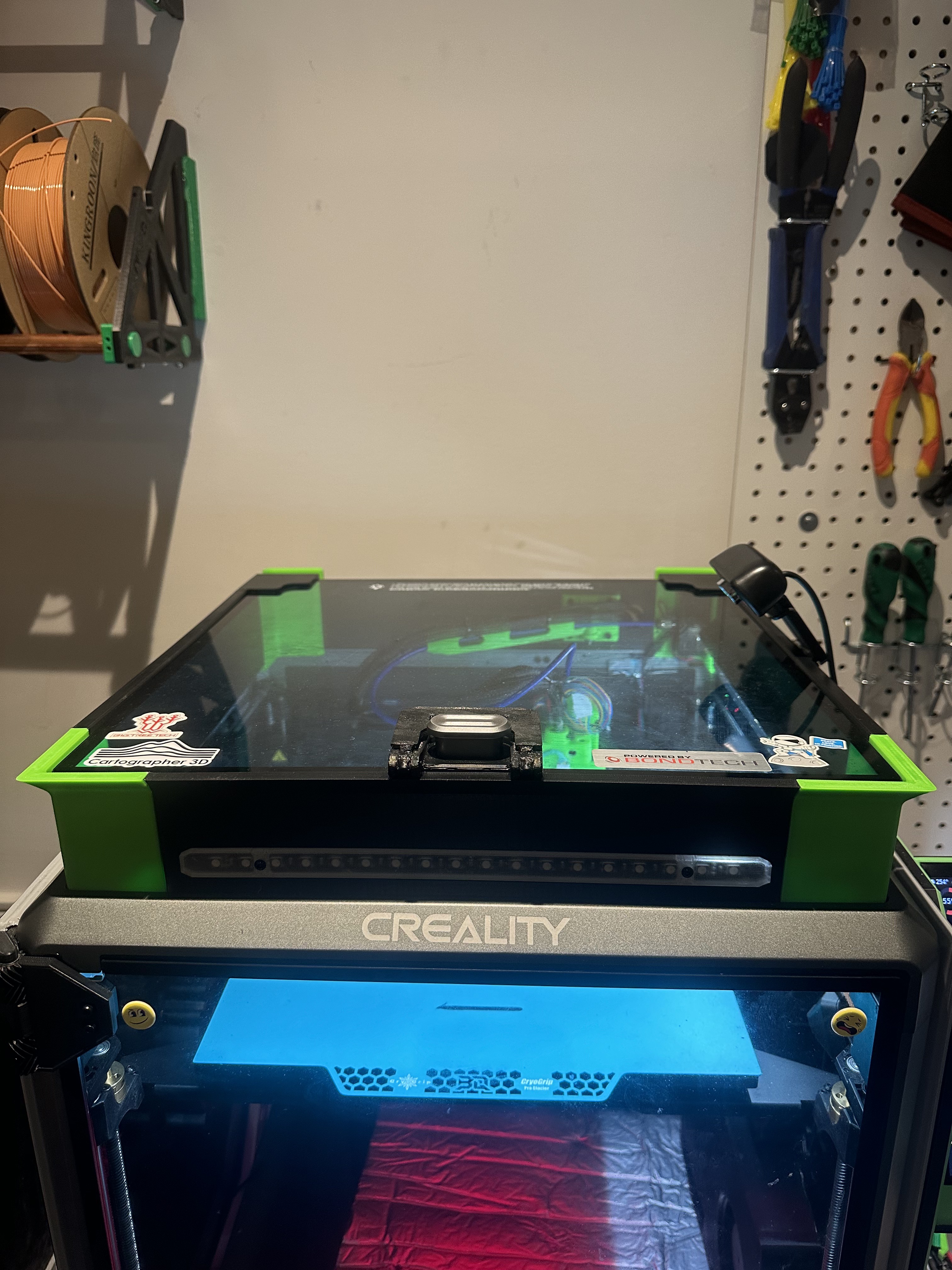 Creality K1 Max Raiser 60mm - Knomi Mount - Led Bar Mount - Cable & Bowden Support - BTT Filament Mount