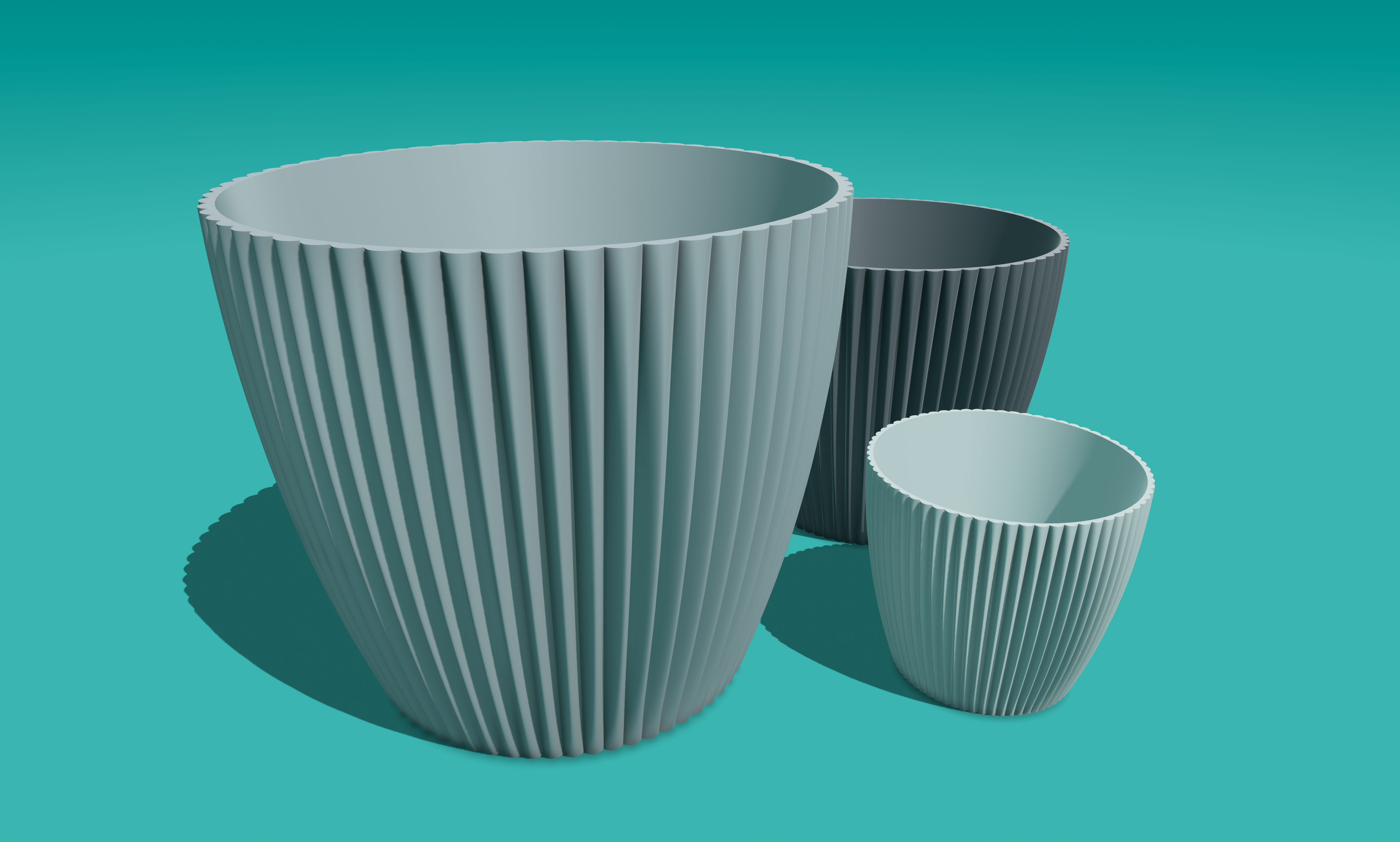 Planter 02 - Groovy Baby, with drainage hole and saucer
