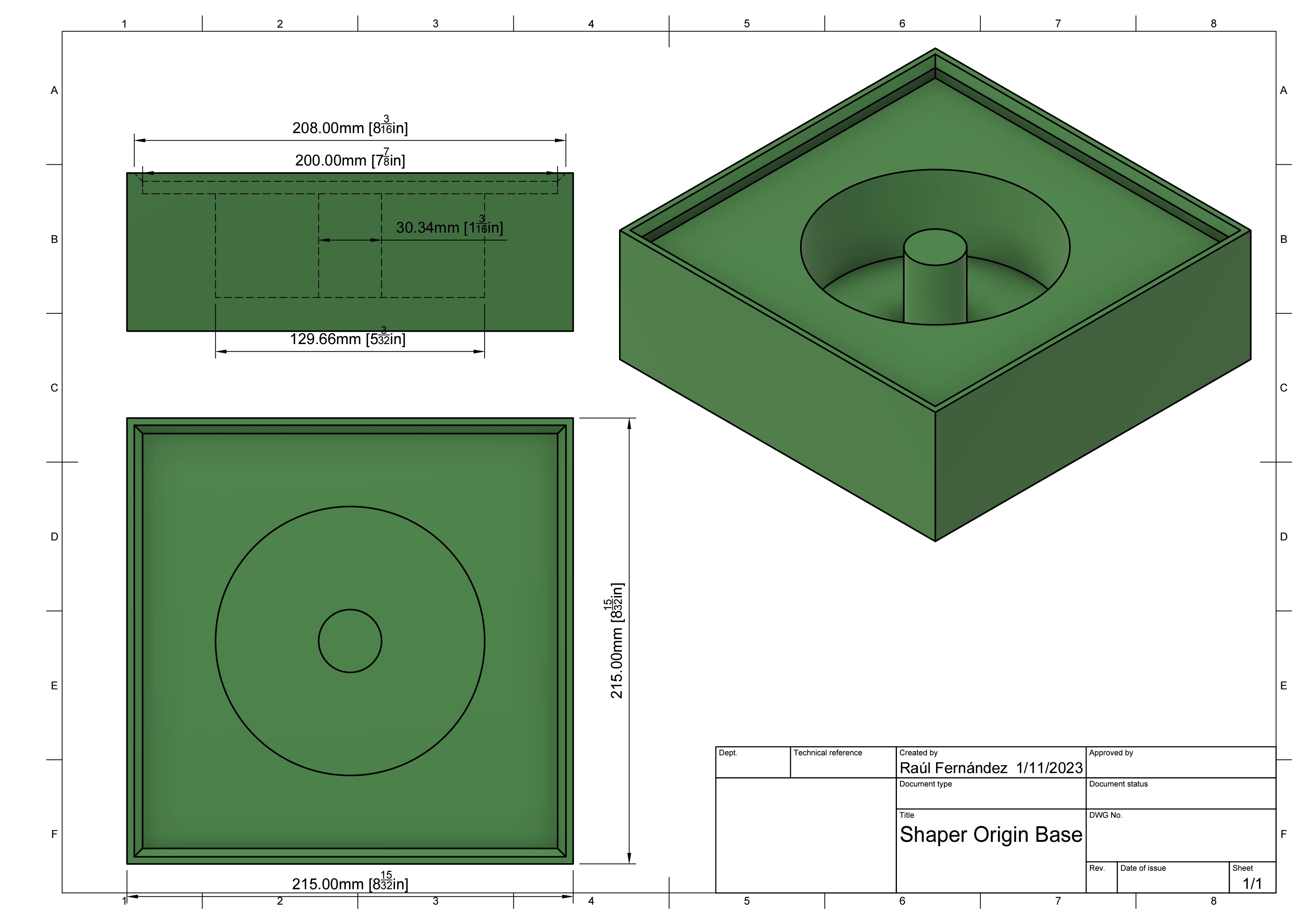Shaper Origin base by Liturgical 3D Download free STL model