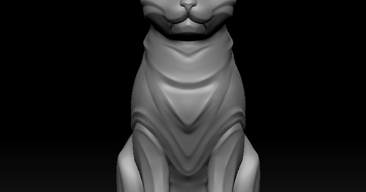 Stylized cat model by Irene Download free STL model