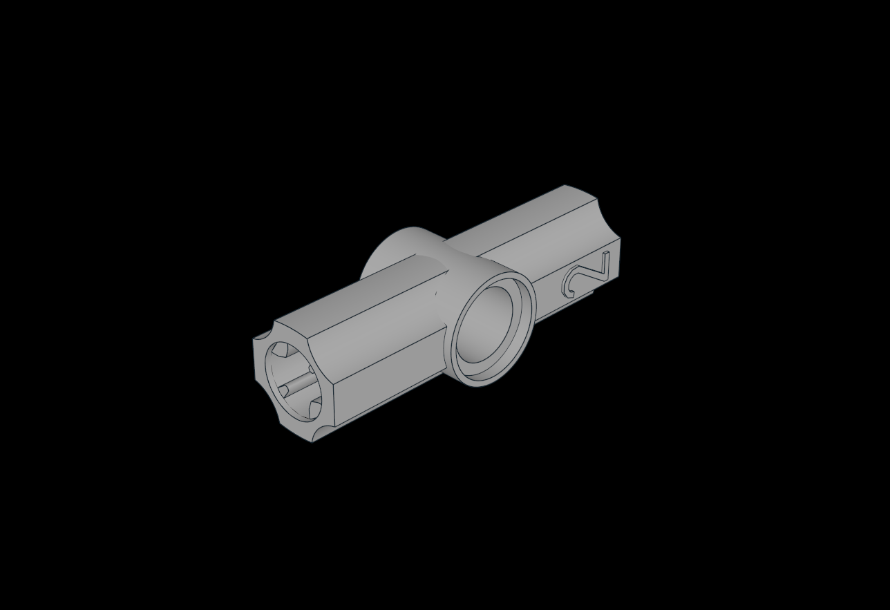 Lego Compatible (32034.dat) Technic Angle Connector #2 (180 degree)