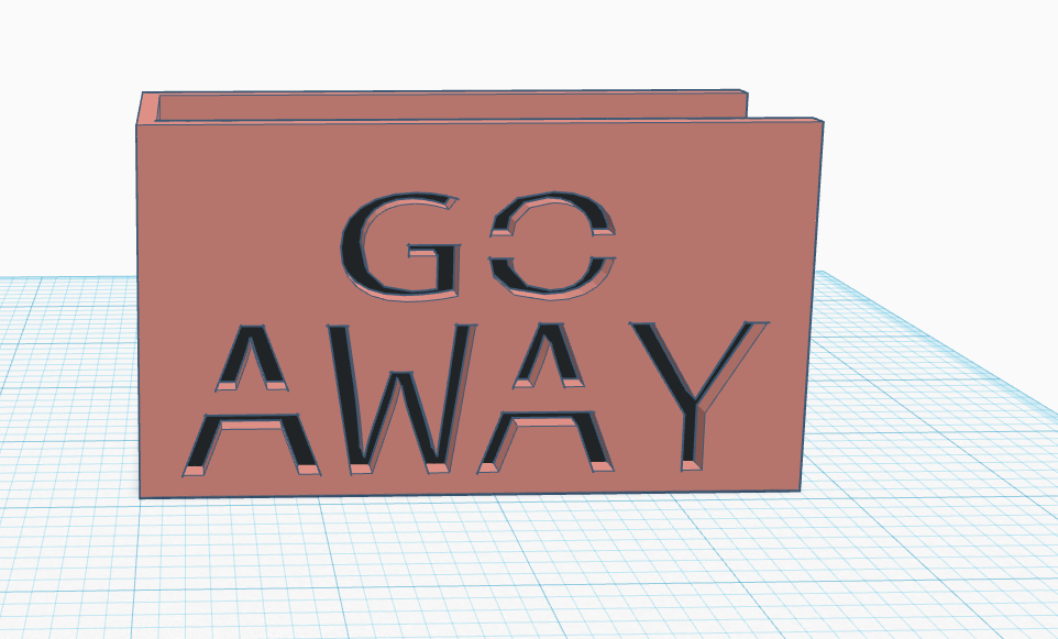 Go Away Business Card Holder