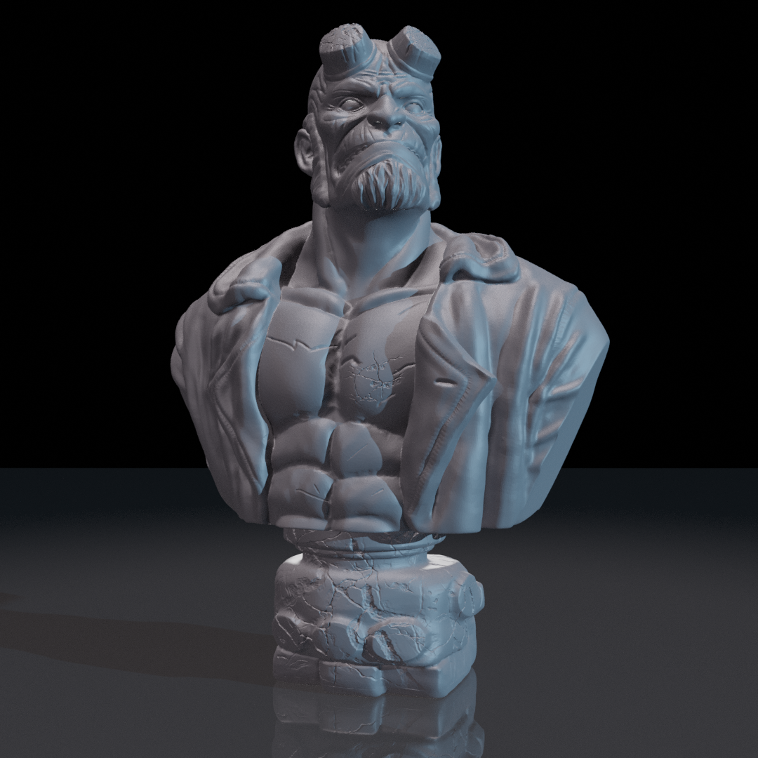 HellBoy Bust By WindBlatt3D | Download Free STL Model | Printables.com