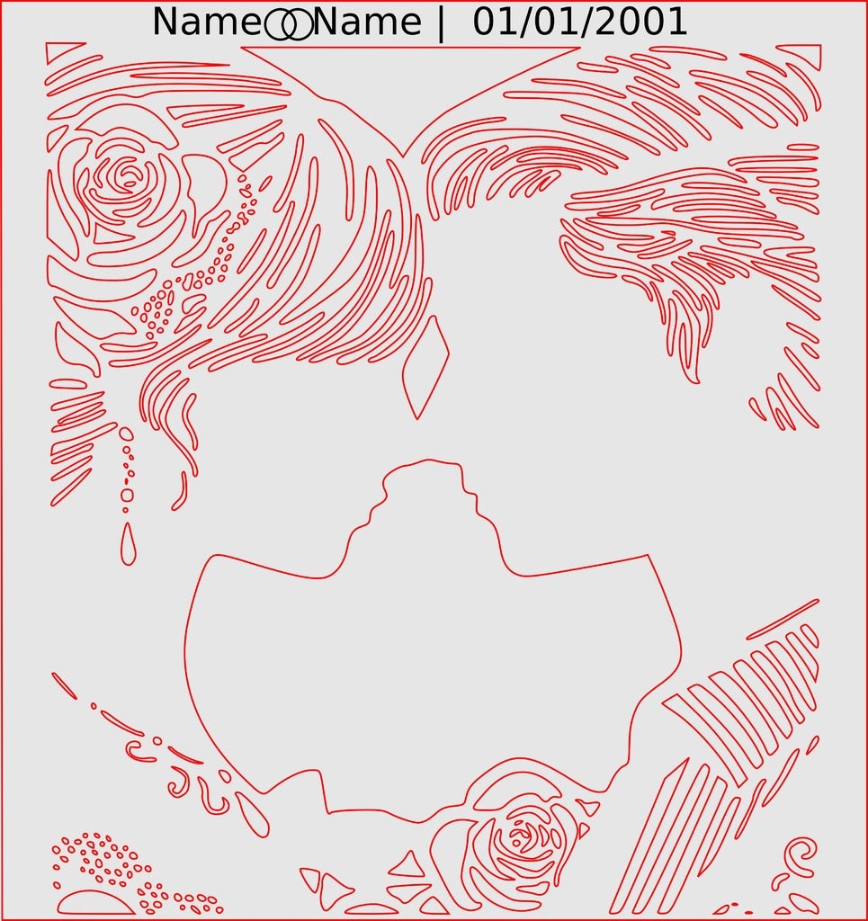Wedding stencil (Gift) by Siebe | Download free STL model | Printables.com