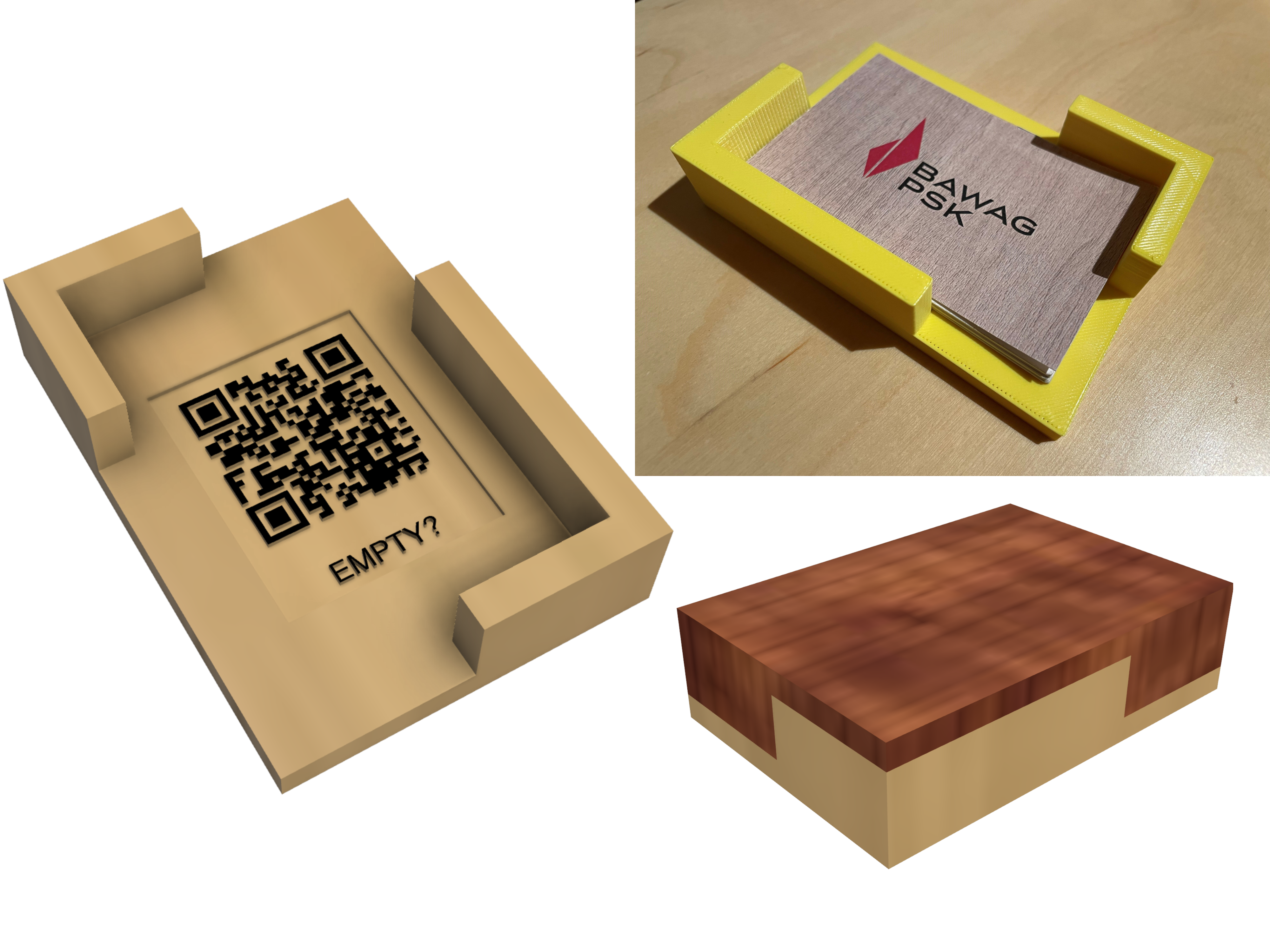 Business Card Holder and Box / Visitenkarten Halter und Box