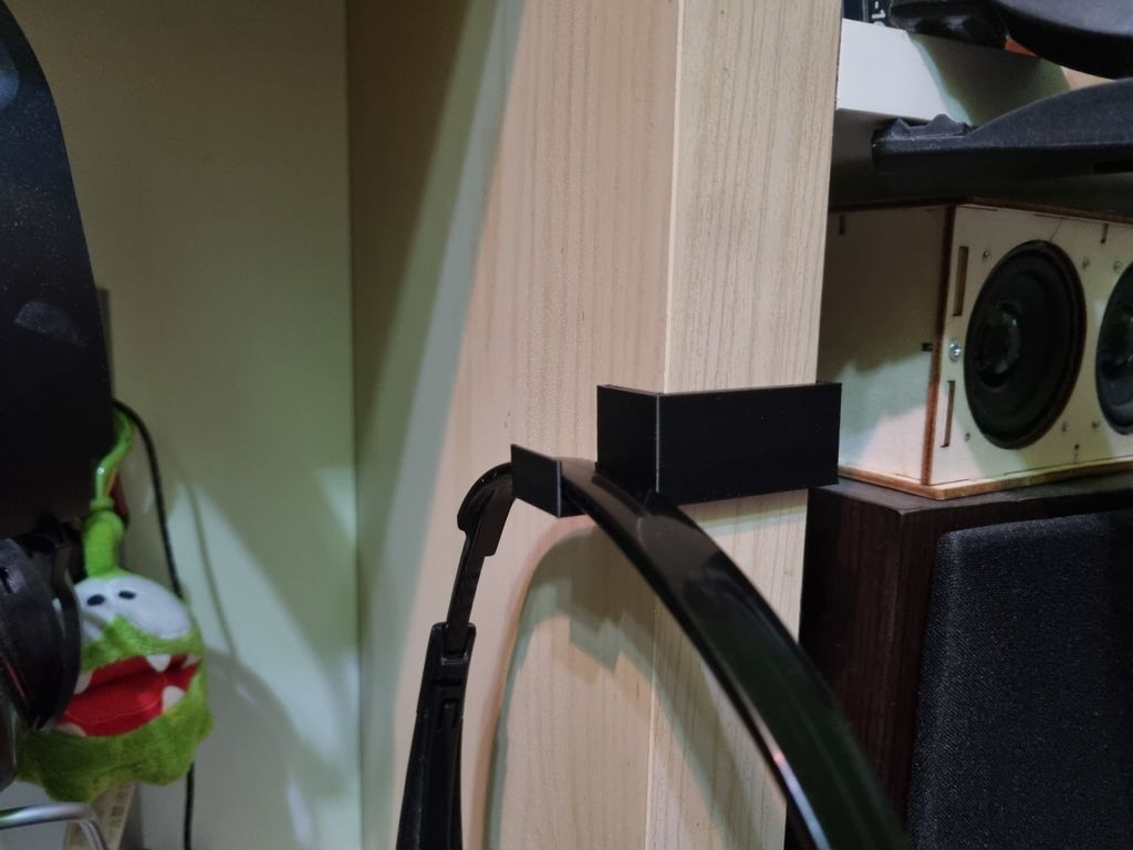 Headset holder for Ikea shelf