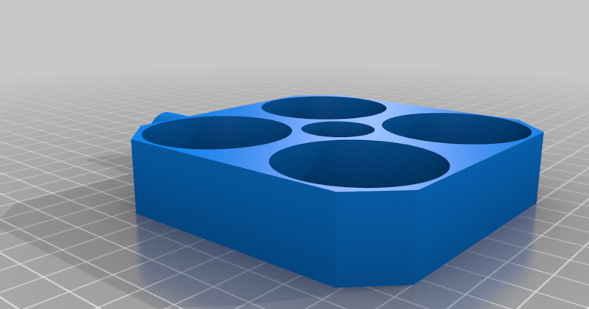 4 shot glass holder by József Krizsik Download free STL model