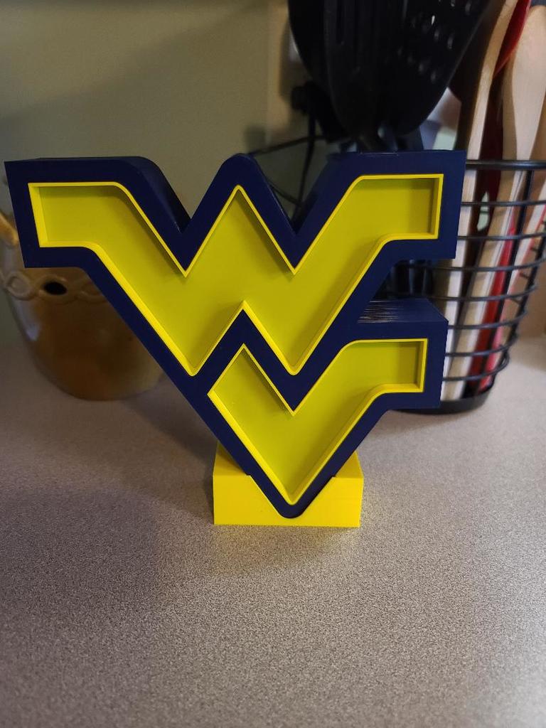 WVU LED Light W/Stand by NathanS | Download free STL model | Printables.com