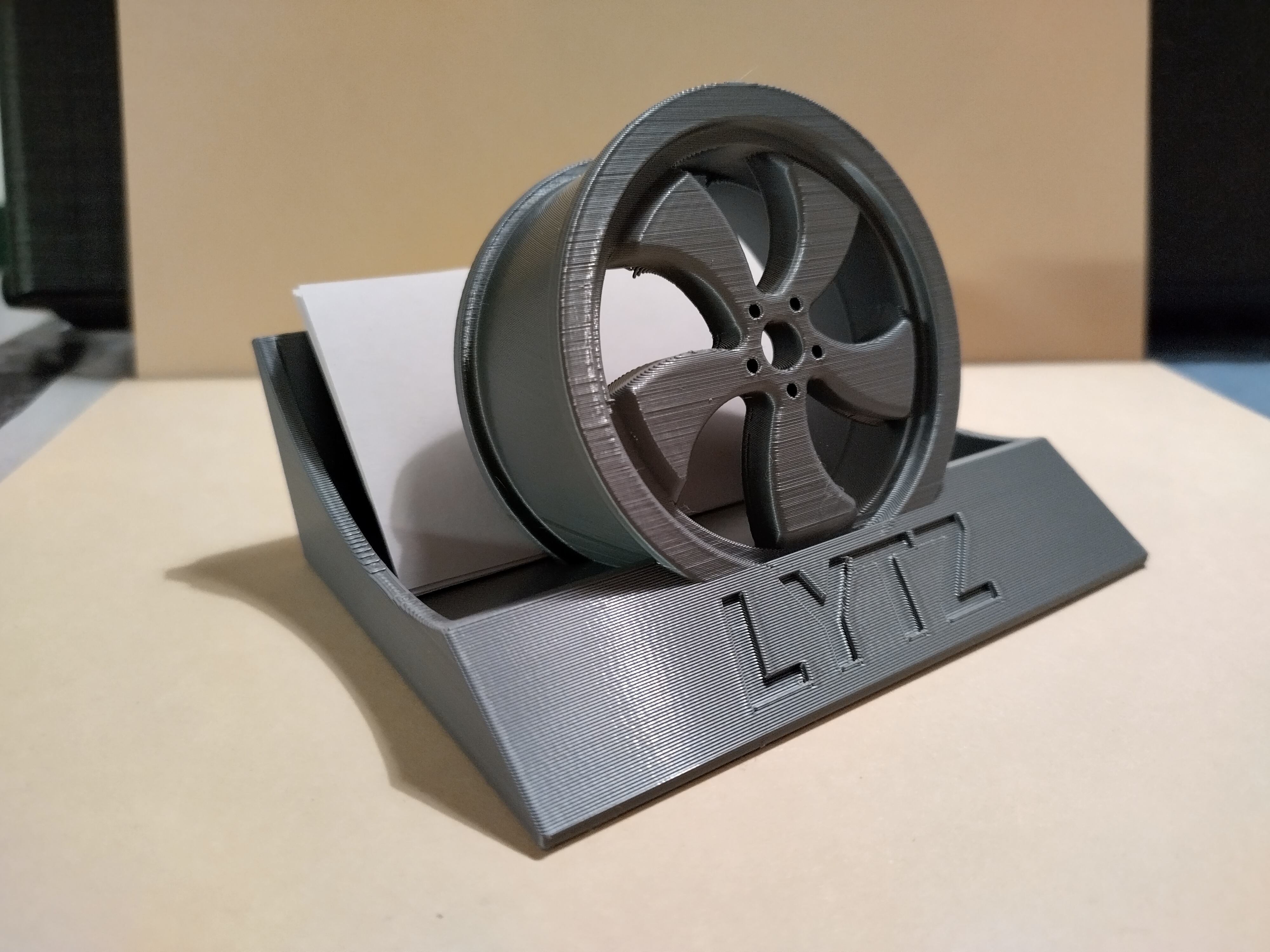 business card holder with rim