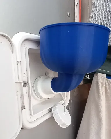 RV water inlet funnel