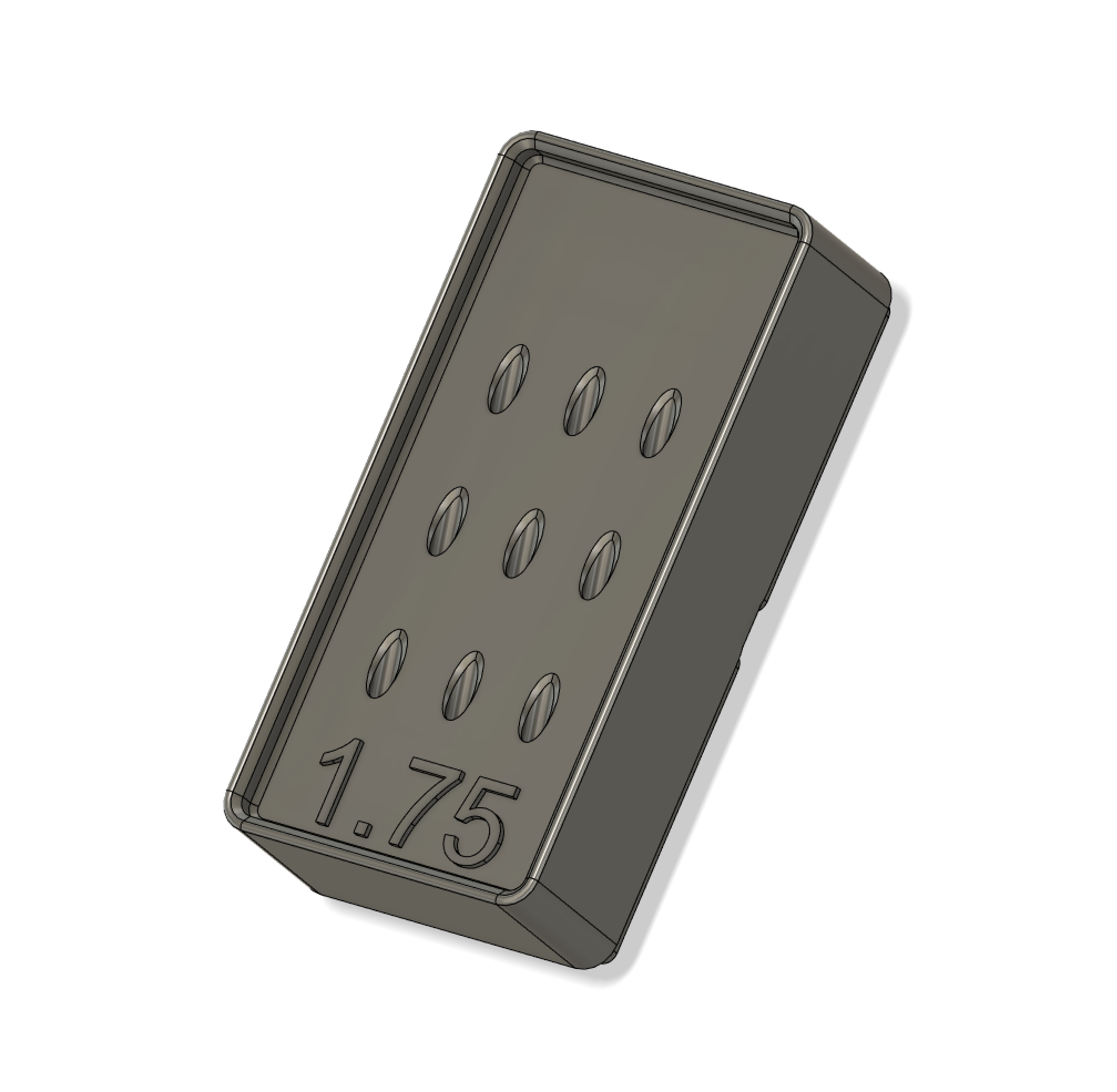 Gridfinity Drill Bit Holder, Low Profile Drawers - 1.75mm Addition