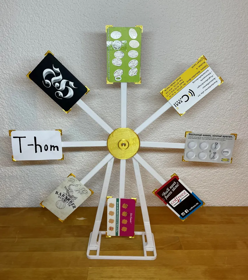 Spinning ferris wheel/ card holder by TJDesign | Download free STL ...