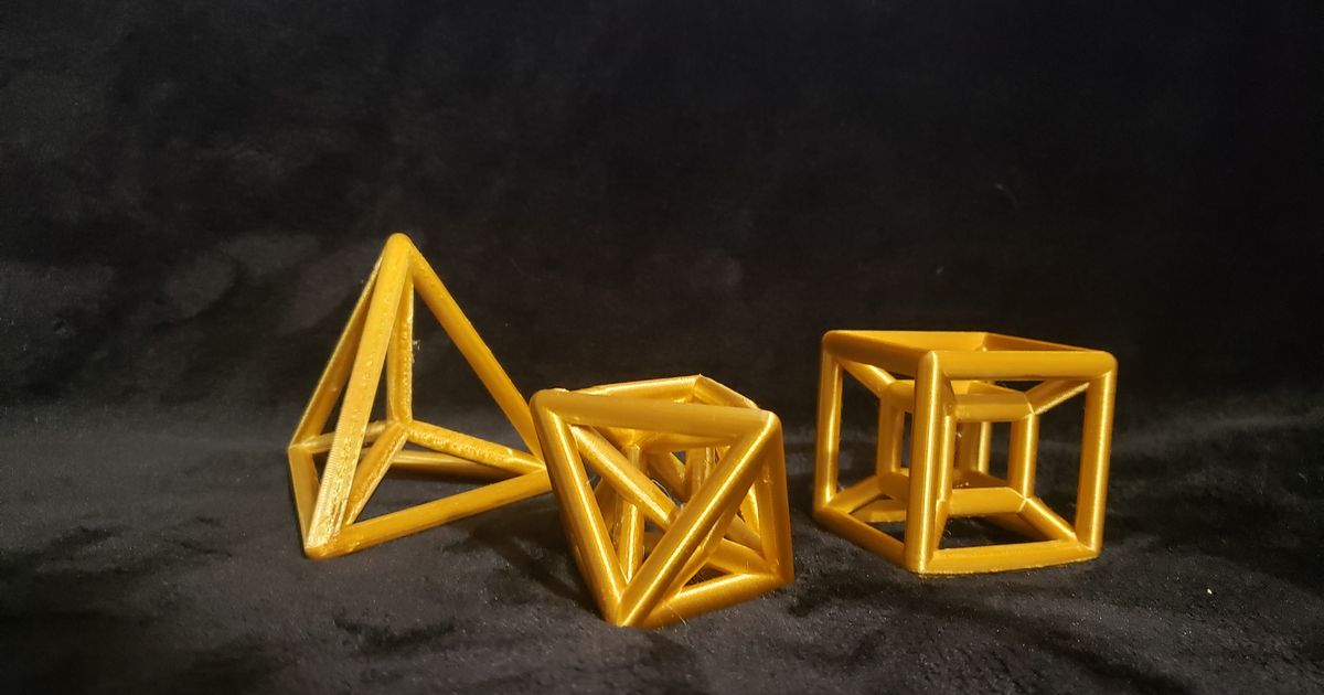 4-polytopes (4D platonic solids) by jude blackett | Download free STL ...