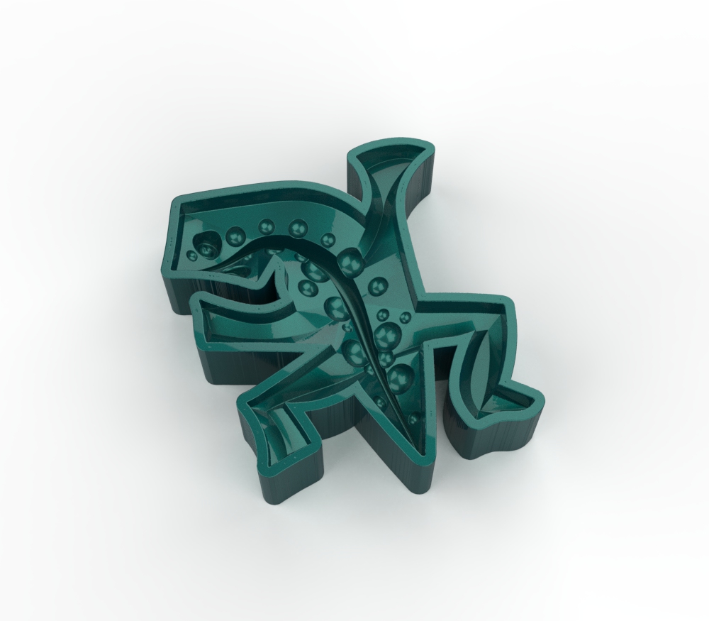 Miniatura 2 do modelo 3D Escher lizard form