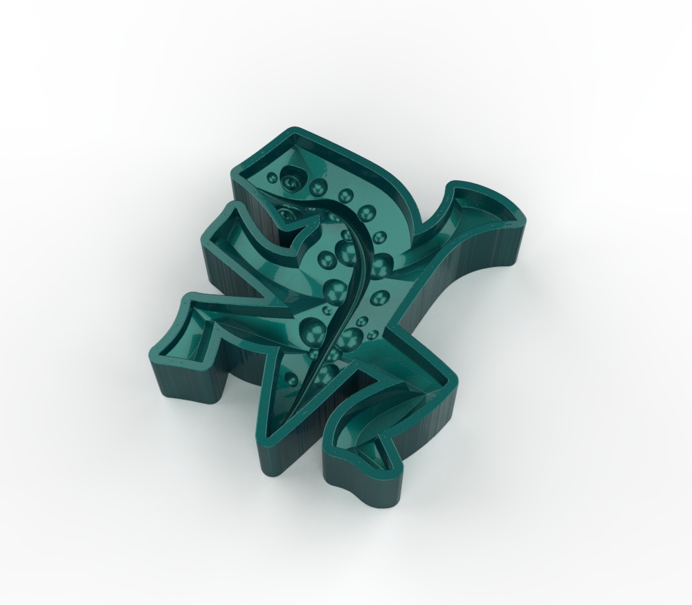 Miniatura 5 do modelo 3D Escher lizard form